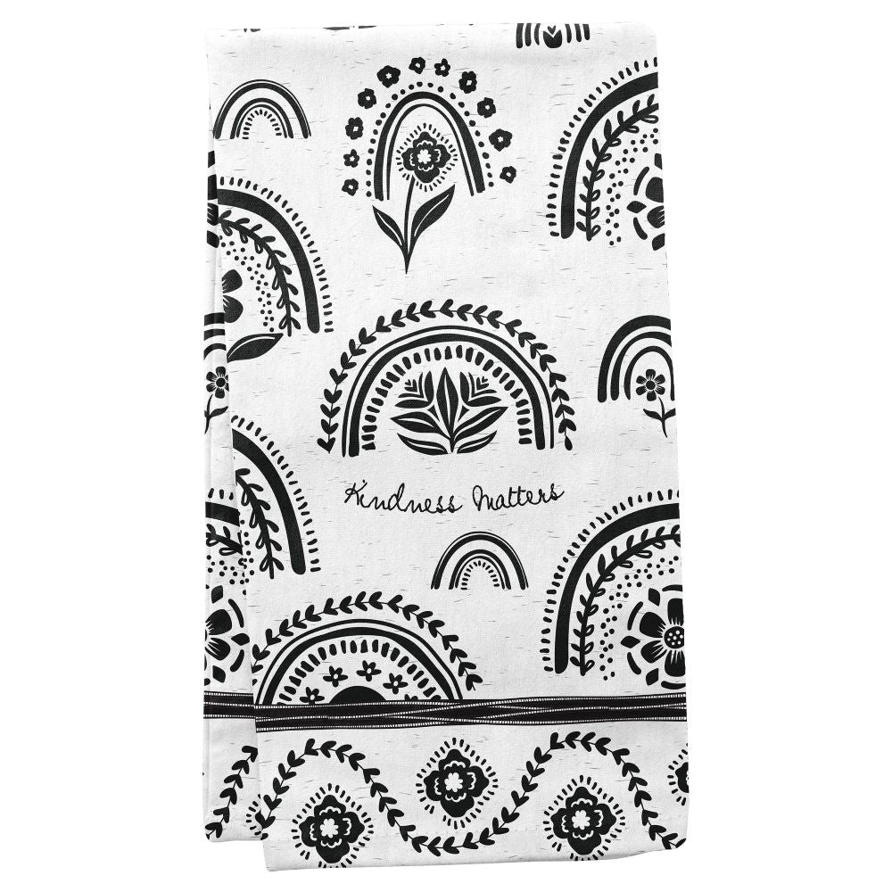 Black & White Boho Tea Towel - Image 11