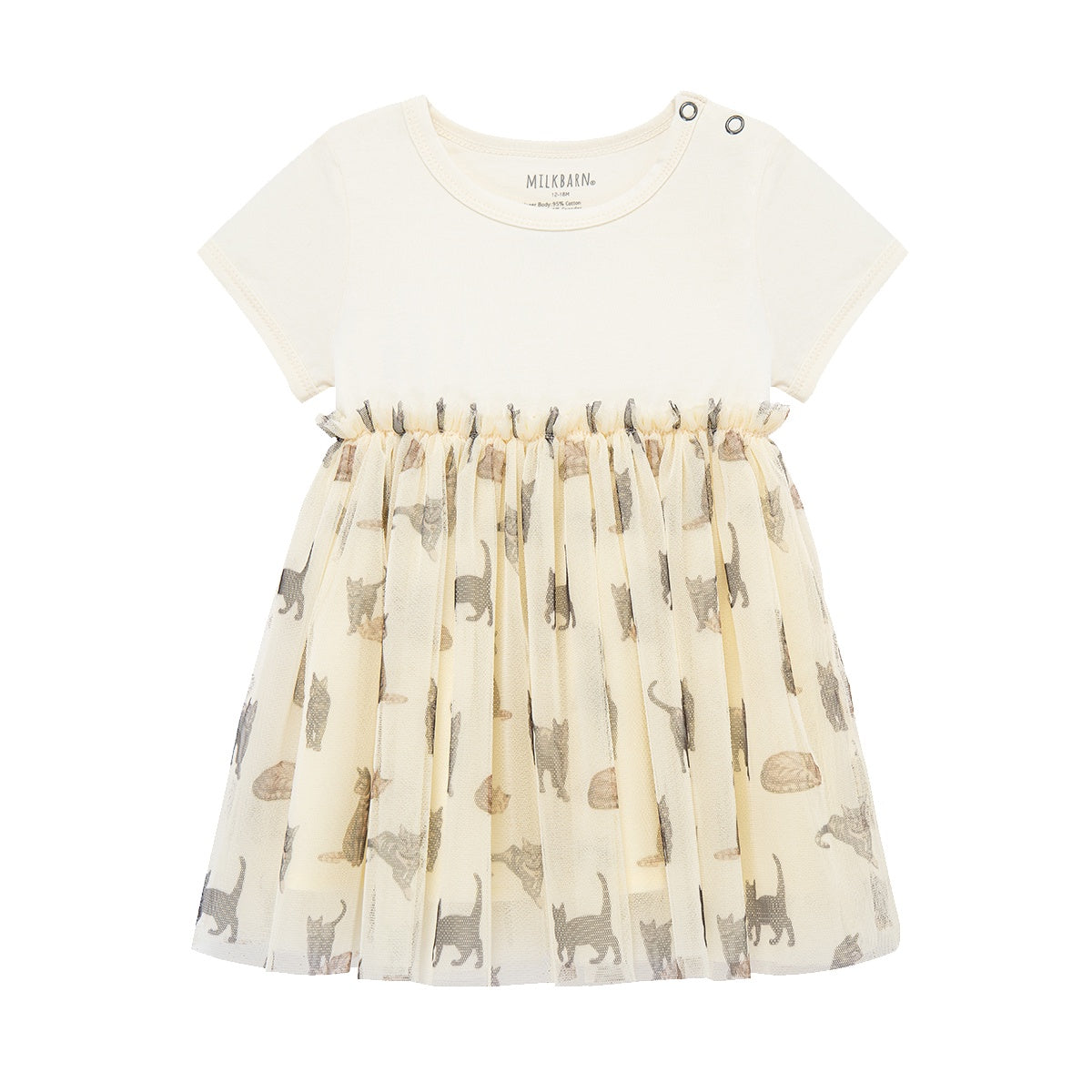 Milkbarn Cat Cotton Stretch Ballet Dress