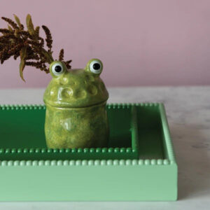 Hand-Painted Frog Vase
