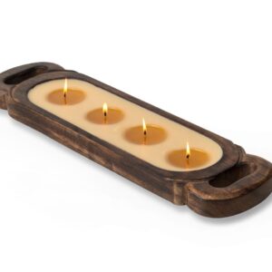 Grapefruit Pine Medium Wood Candle Tray