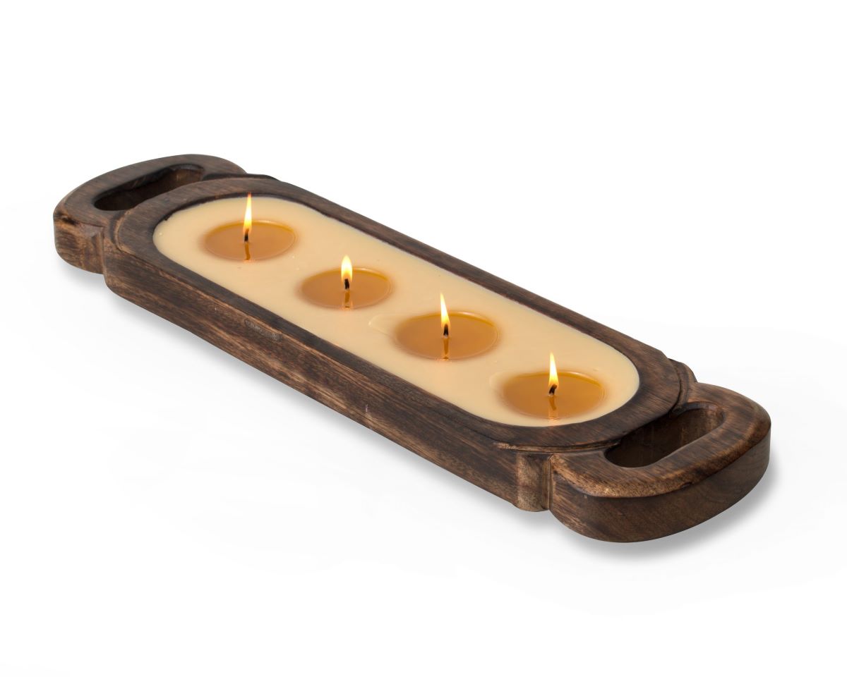 Himalayan Wooden Candle Tray - Image 4