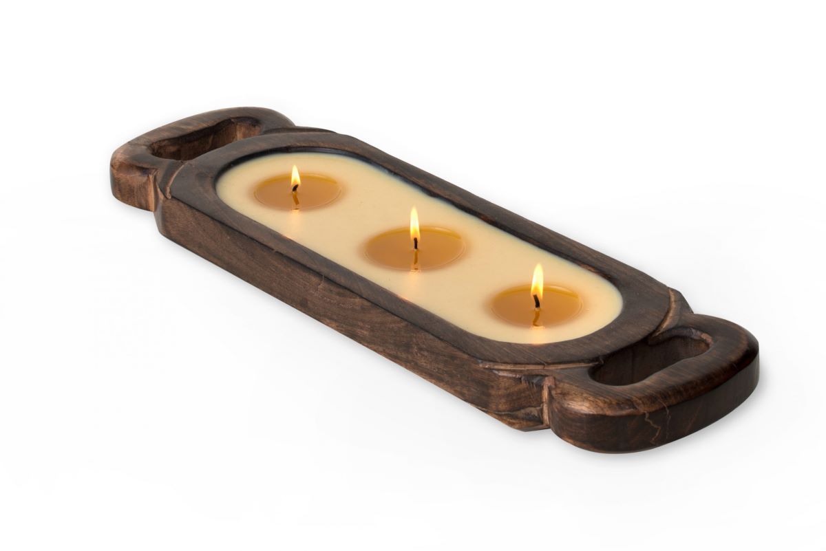 Himalayan Wooden Candle Tray - Image 3