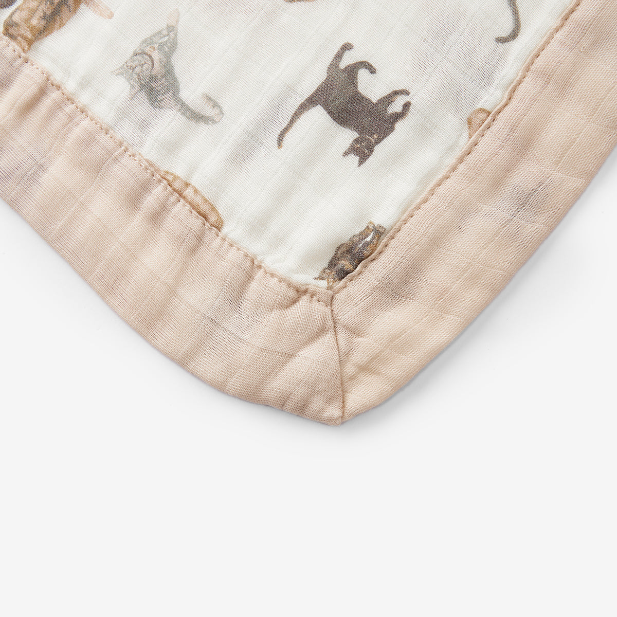 Milkbarn Cat Bamboo Mini Lovey Blanket - Image 3