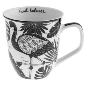 Flamingo Black & White Boho Mug