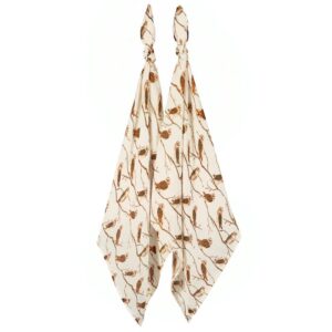 Milkbarn Owl Bamboo Muslin Burp Cloths Set