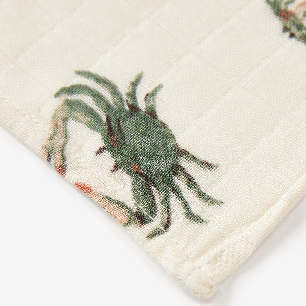 Milkbarn Coastal Crab Bamboo Muslin Burp Cloths Set - Image 3