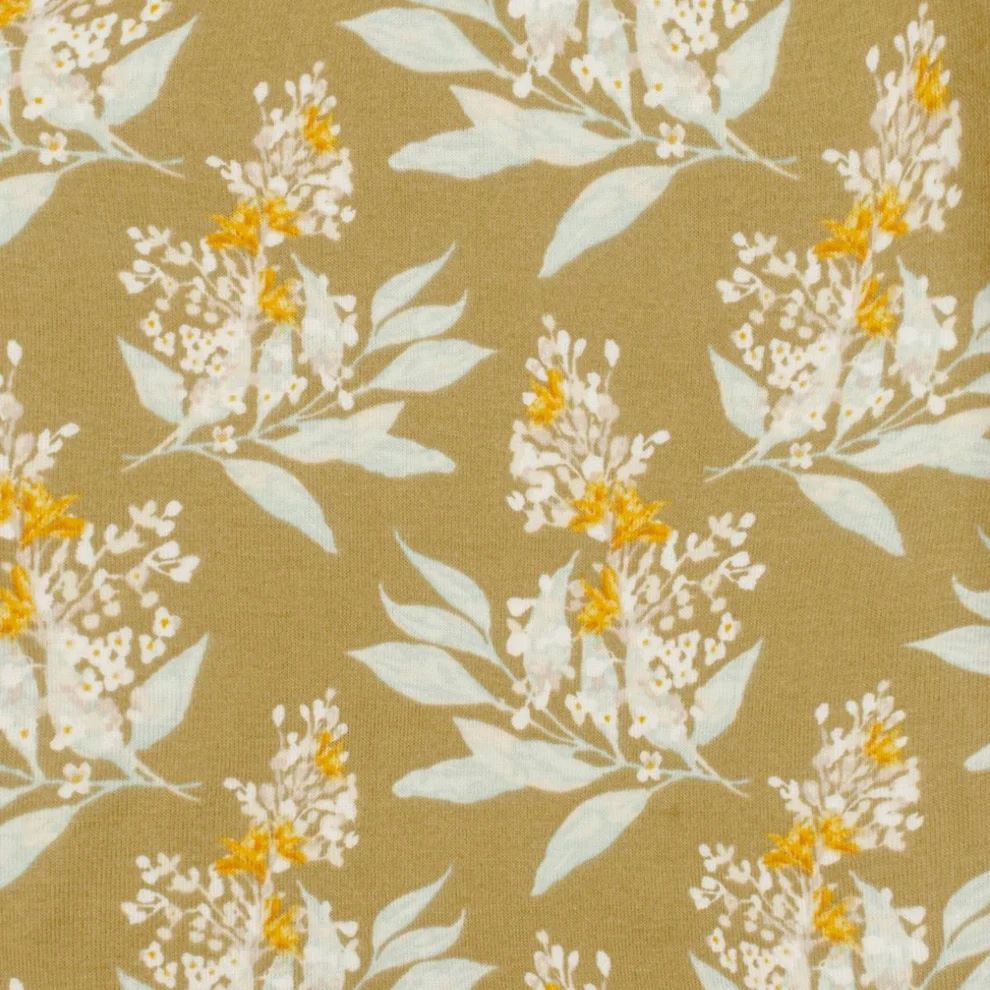 Milkbarn Gold Floral Organic Cotton One Piece - Image 2