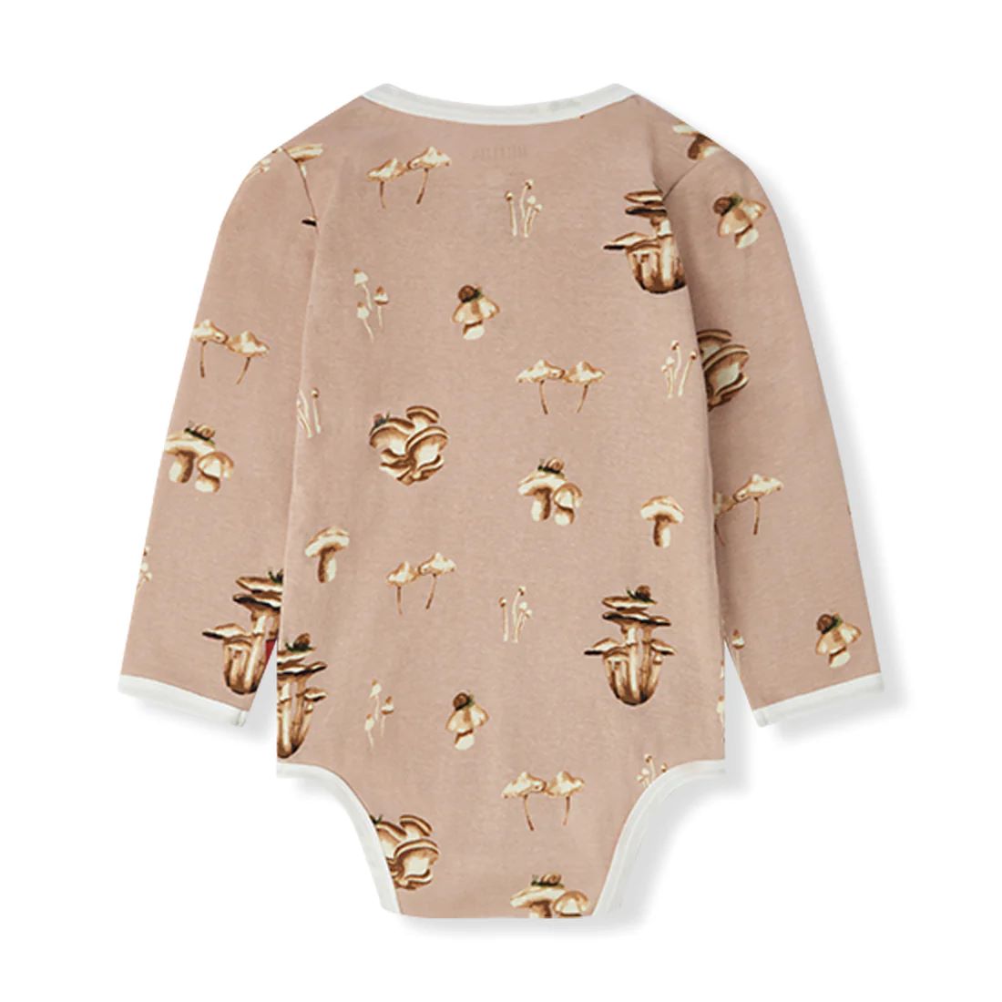 Milkbarn Mushroom Organic Cotton Long Sleeve One Piece - Image 2