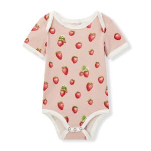 Milkbarn Strawberry Organic Cotton One Piece