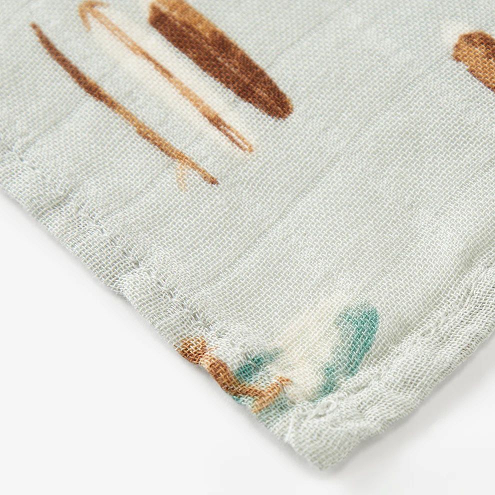Milkbarn Vintage Surf Bamboo Muslin Burp Cloths Set - Image 3