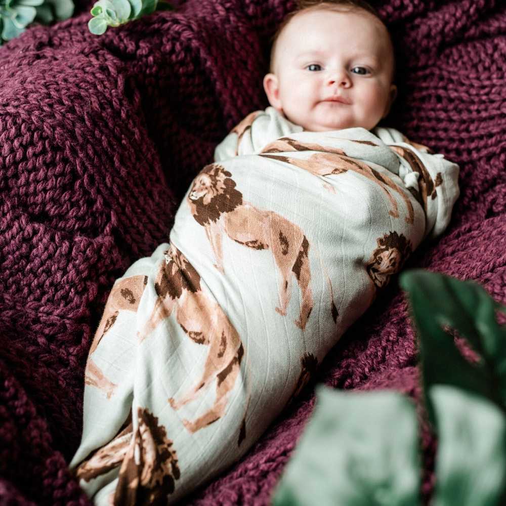 Milkbarn Butterfly Bamboo Muslin Swaddle Blanket - Image 3