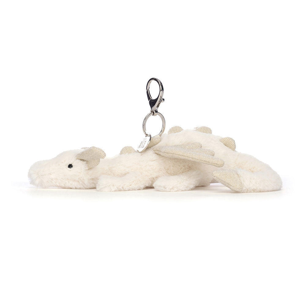 Jellyat Snow Dragon Bag Charm - Image 2