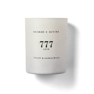 777 Luck / Violet & Sandalwood Candle