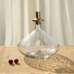 Wide Pebbled Decanter