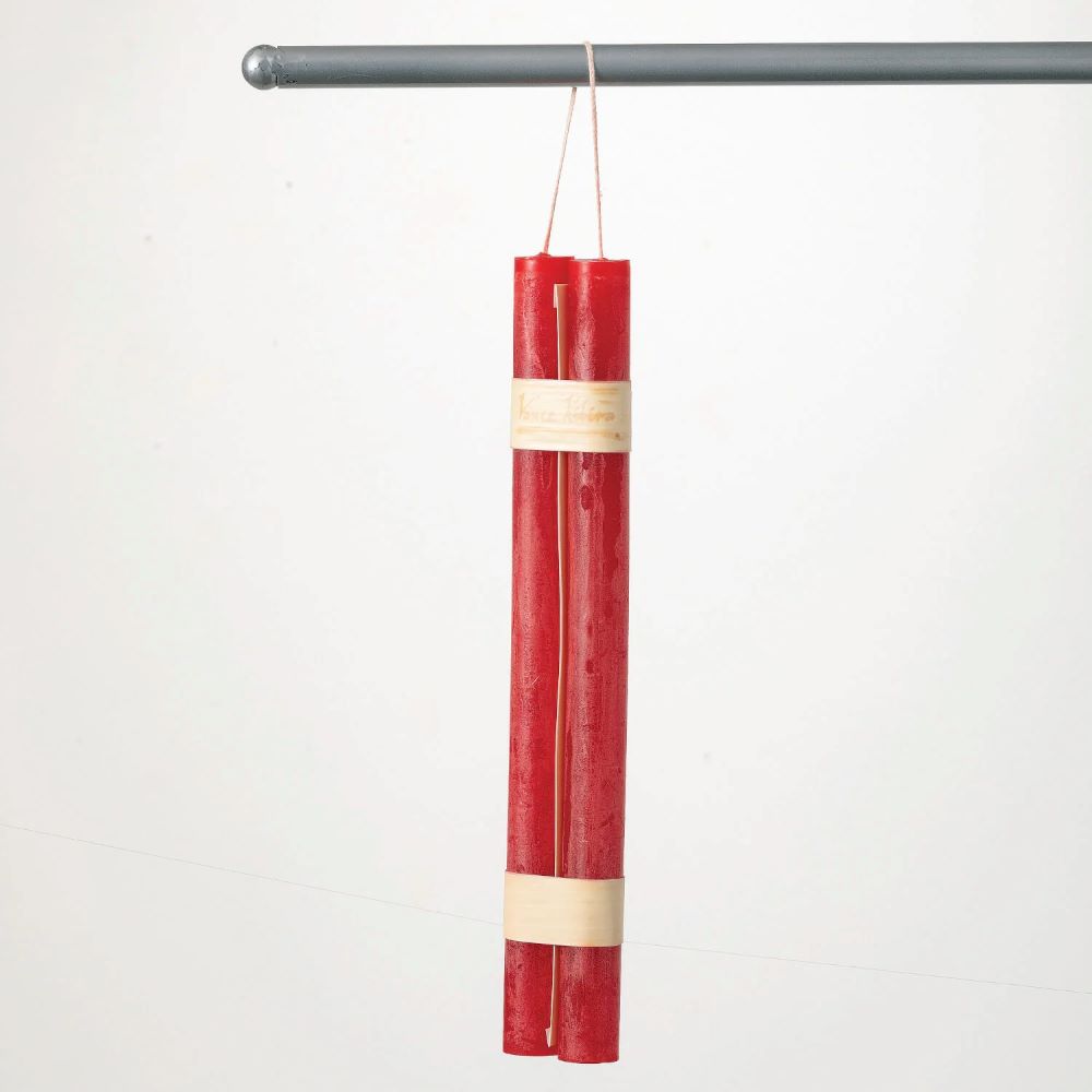 Hanging Timber Taper Candle Pair - Image 4
