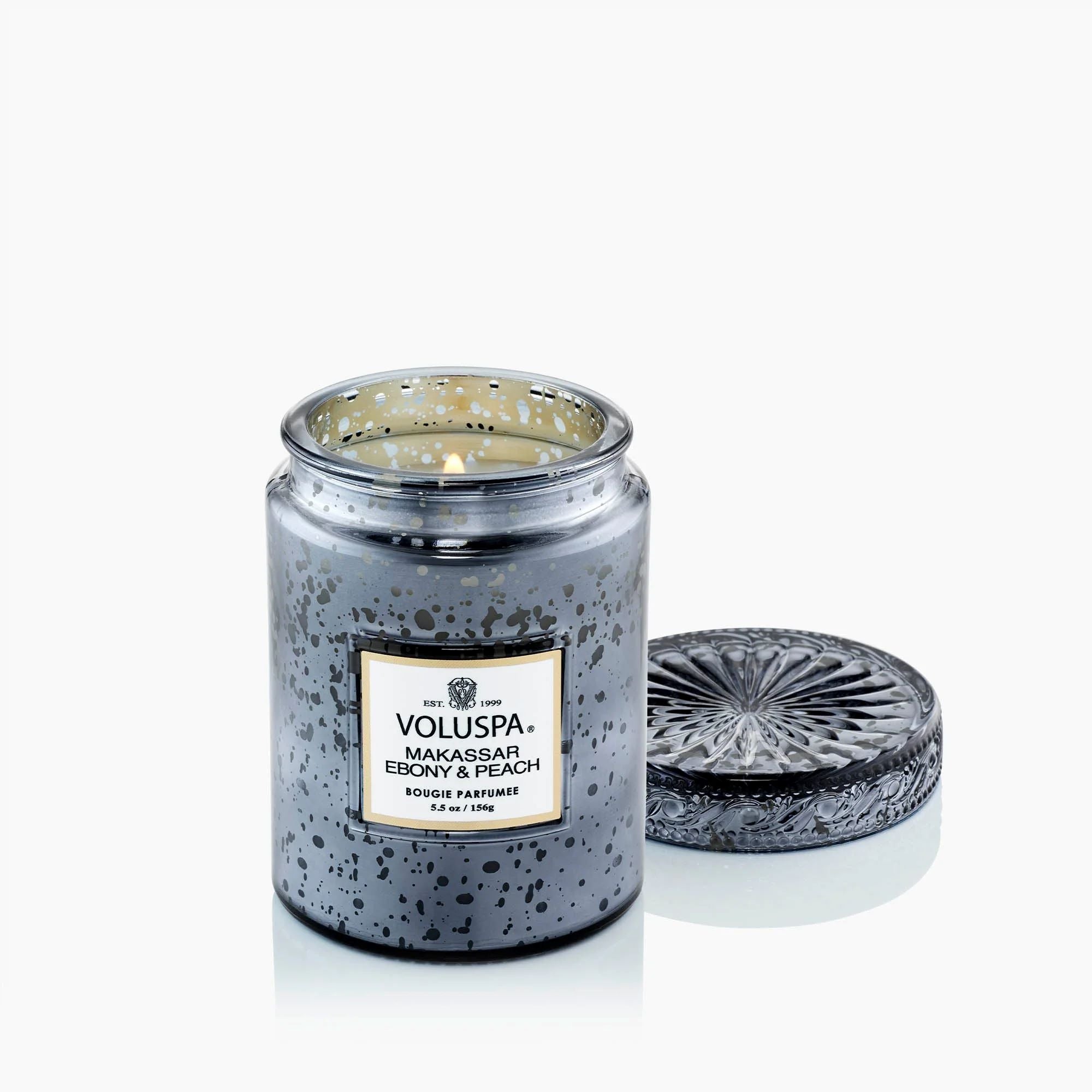 Voluspa Makassar Ebony & Peach Small Jar Candle