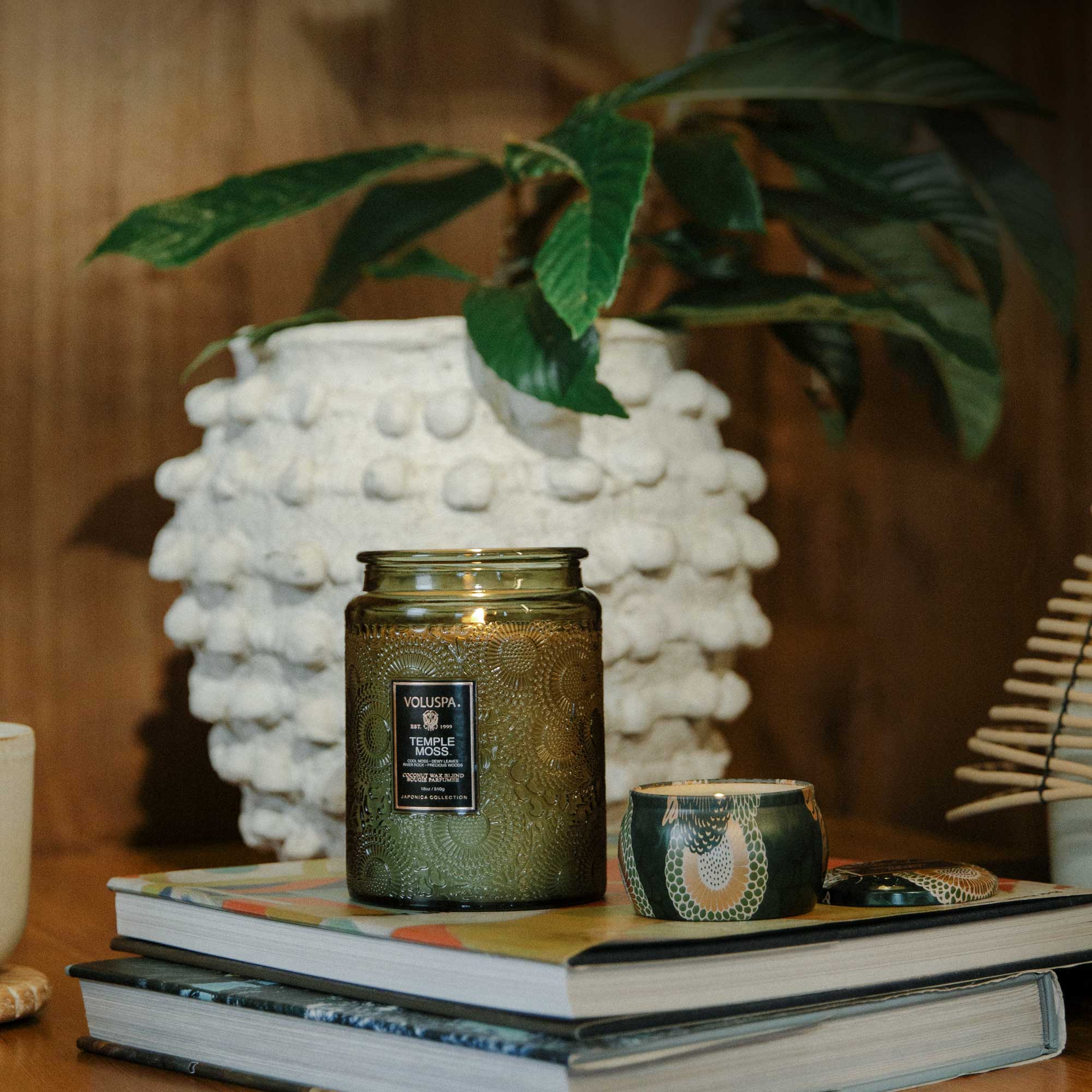 Voluspa Temple Moss Mini Tin Candle - Image 4