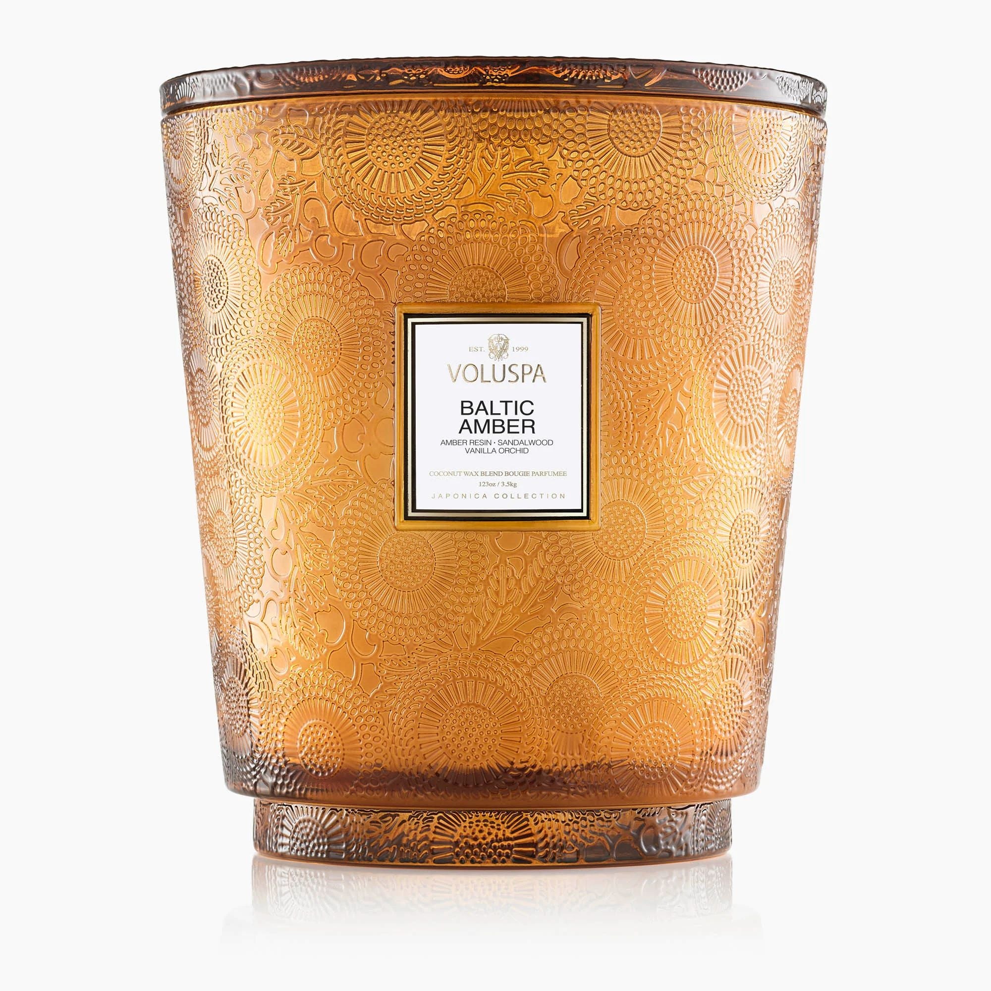 Voluspa Baltic Amber 5 Wick Glass Hearth Candle - Image 2