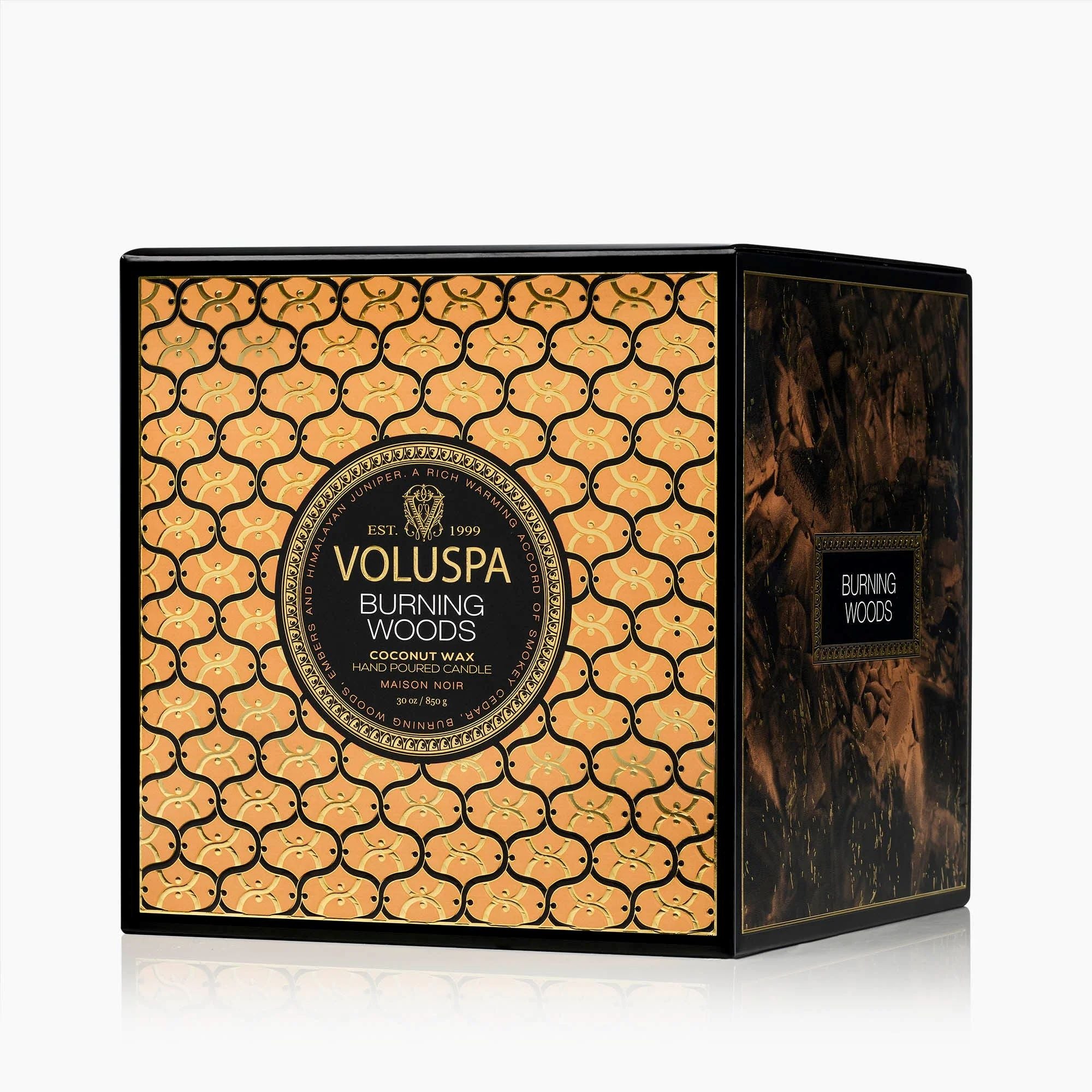Voluspa Burning Woods Boxed Luxe Candle - Image 3