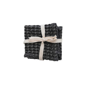 Charcoal Stonewashed Waffle Weave Dishcloths