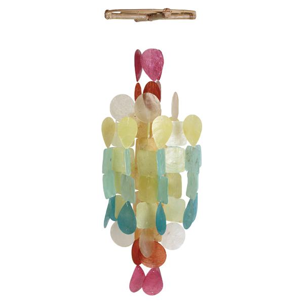 Medium Spiral Round Top Capiz Chime - Image 4