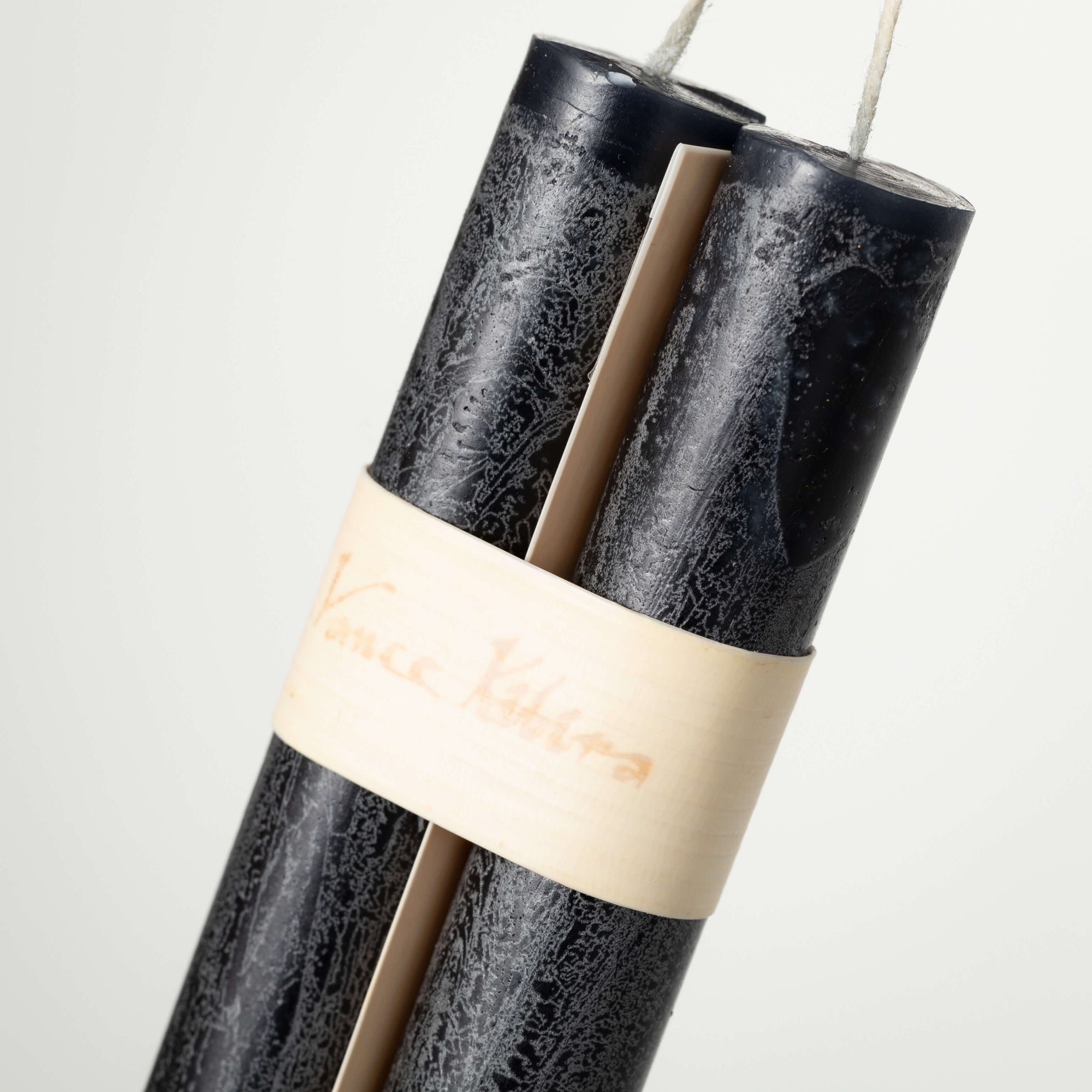 Hanging Timber Taper Candle Pair - Image 2