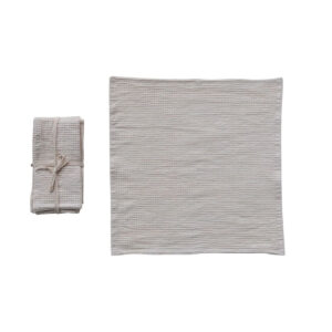 Cream Linen & Cotton Waffle Napkins Set