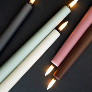 Uyuni LED Classic Taper Candles with Soft-Fit Cap 0.9 x 12.6"
