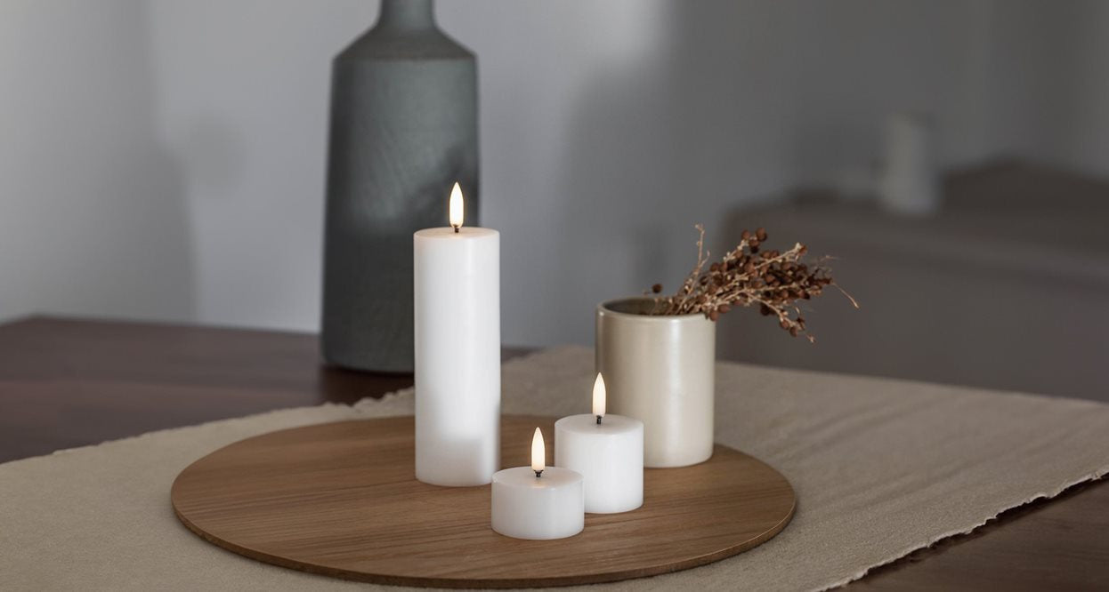 Uyuni LED Ivory Mini Pillar Candle