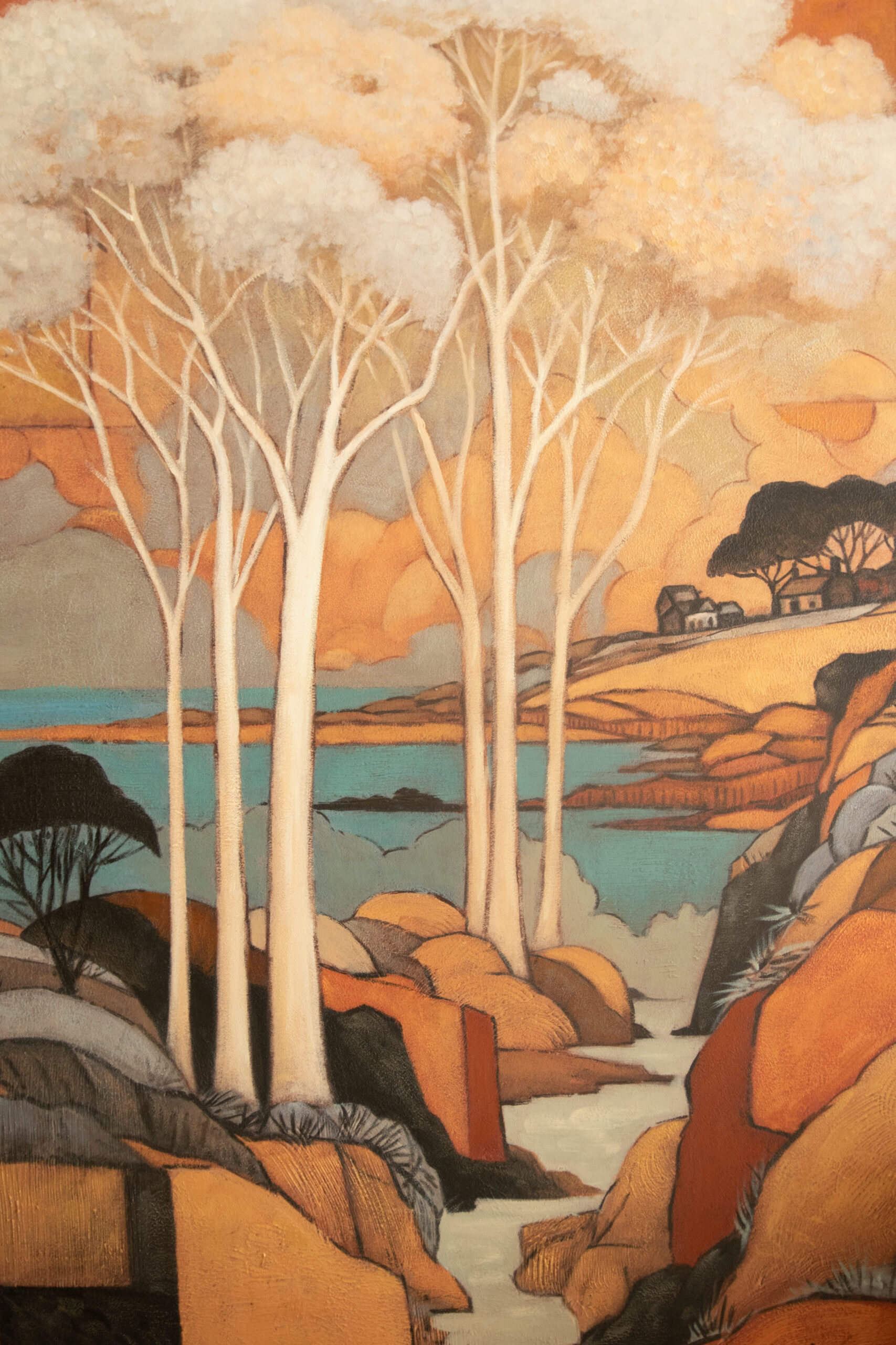 Framed Landscape Painting - Image 2
