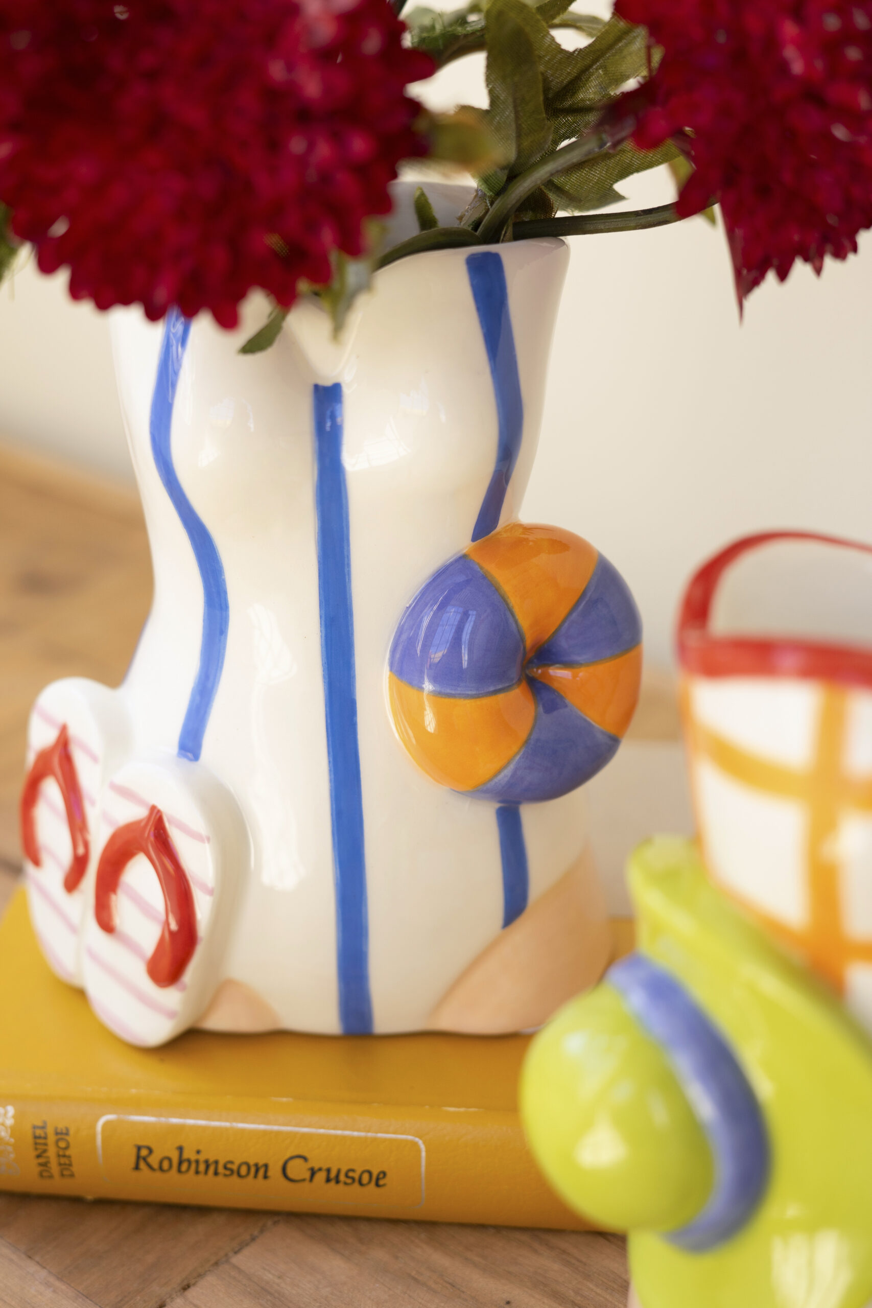 Set of Two Ceramic Swimsuit Vases - Image 3