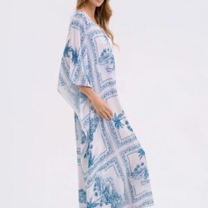 Bungalow Blue Long Caftan