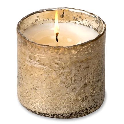 Bourbon Vanilla Matte Gold Artisan Blown Glass Tumbler Candle