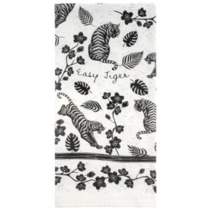 Tiger Black & White Boho Tea Towel