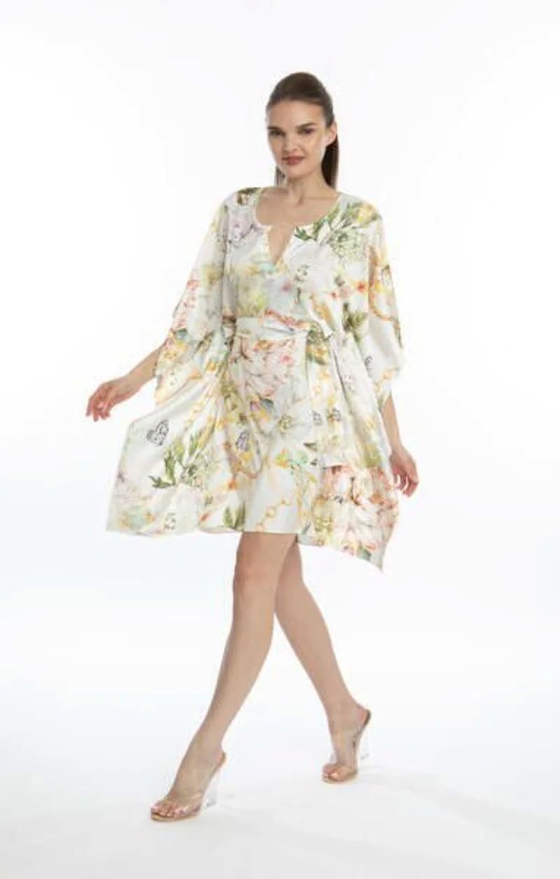 La Boheme Short Caftan with Tie - Image 2
