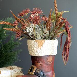 Faux Concrete Santa Boot