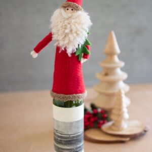 Felt Santa Wine Topper