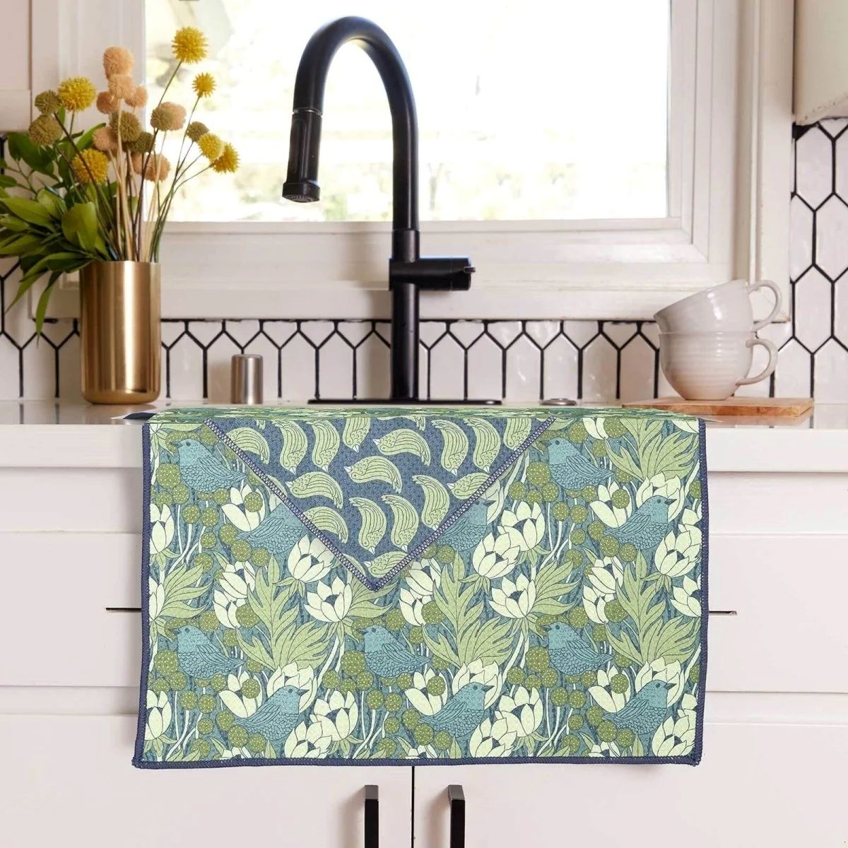 Chickadee Green Eco Kitchen Tea Towel - Image 3