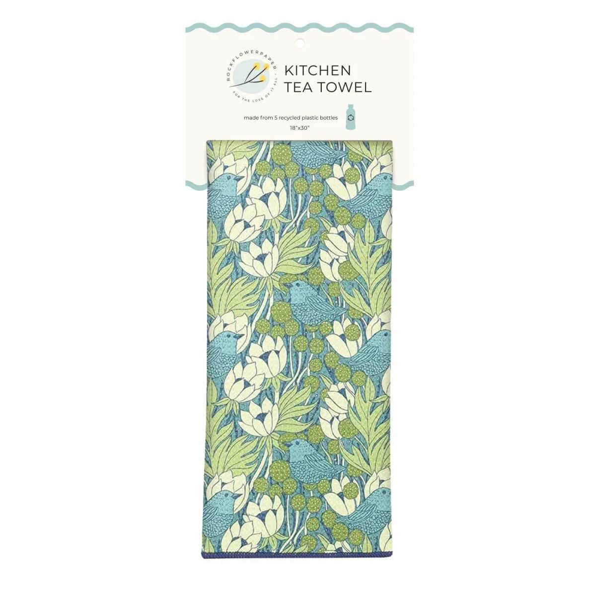 Chickadee Green Eco Kitchen Tea Towel - Image 2