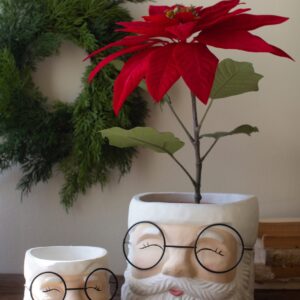 Set of Two Concrete Santa Planters (min 2)