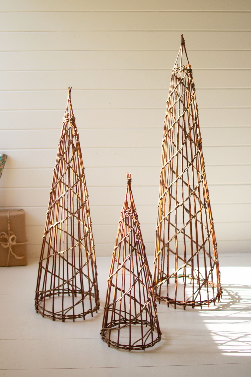 Set of Three Nesting Twig Christmas Trees