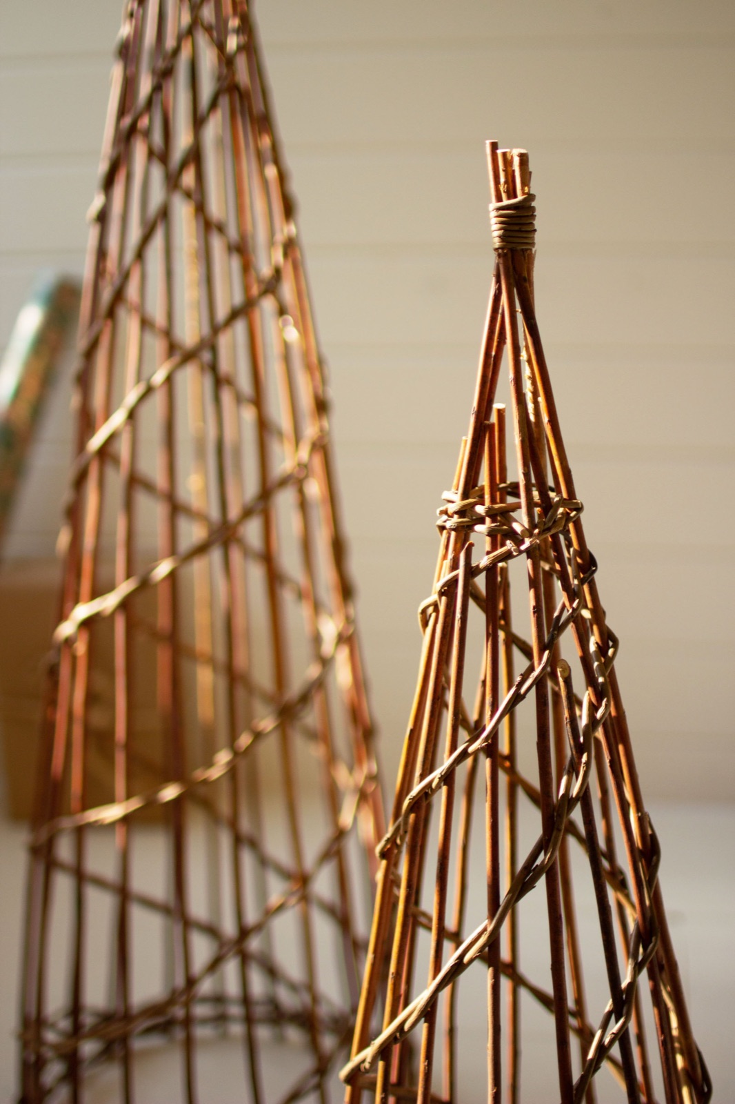 Set of Three Nesting Twig Christmas Trees