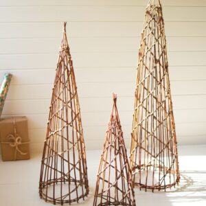 Set of Three Nesting Twig Christmas Trees