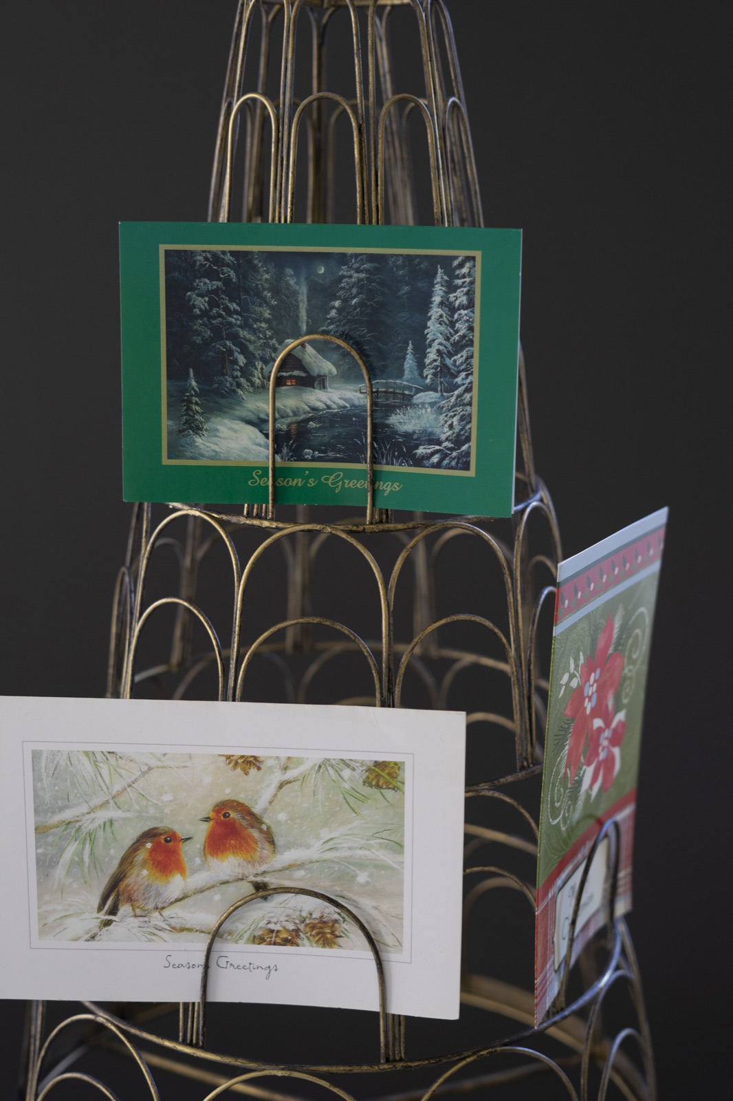 Metal Christmas Tree Card Holder