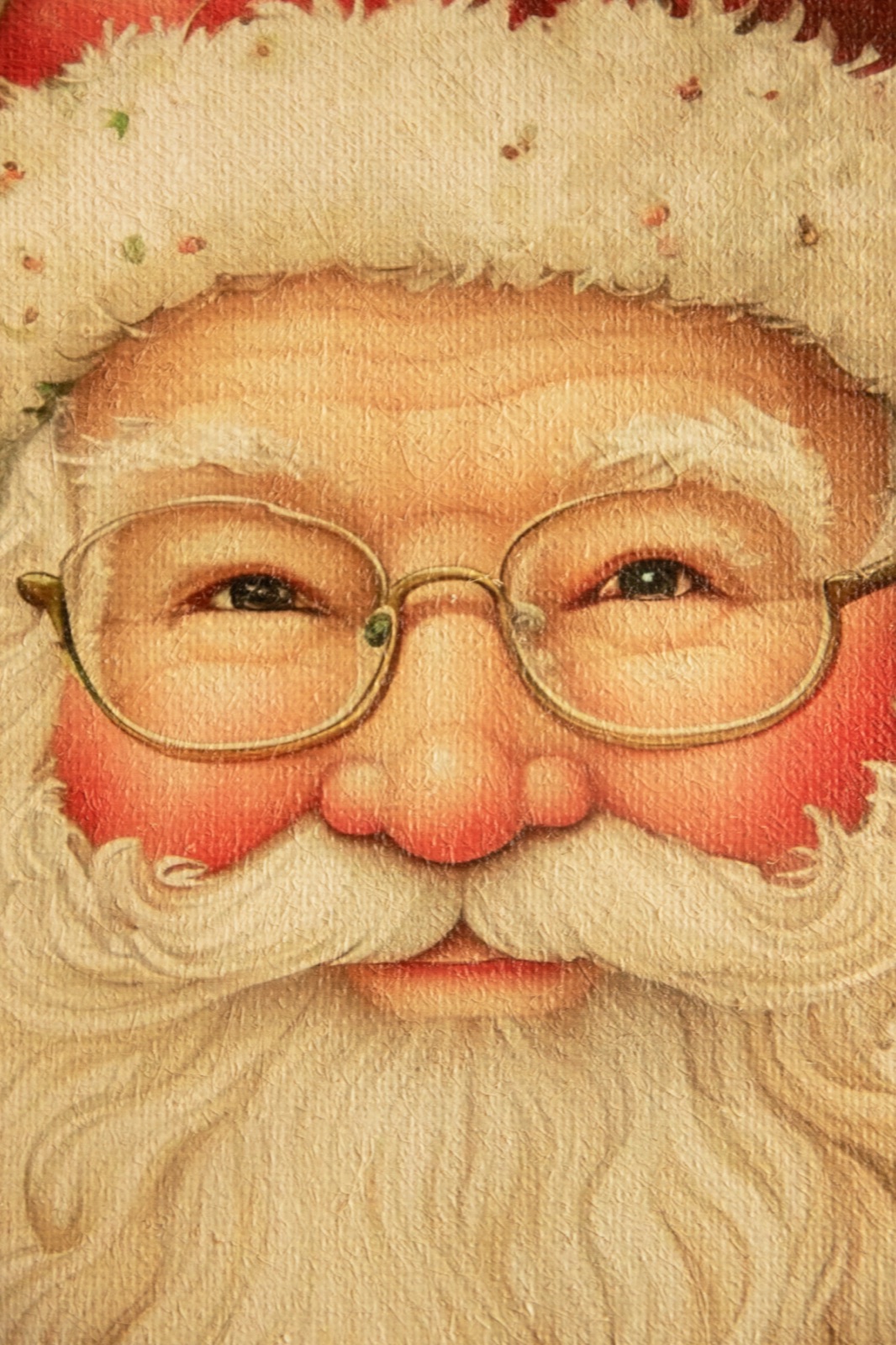 Canvas Paint Over Print Santa