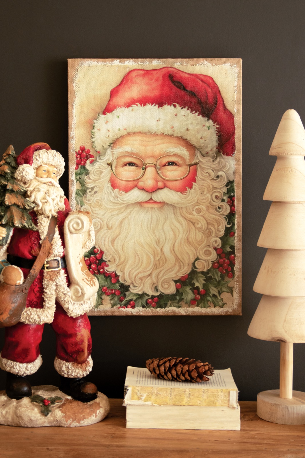Canvas Paint Over Print Santa