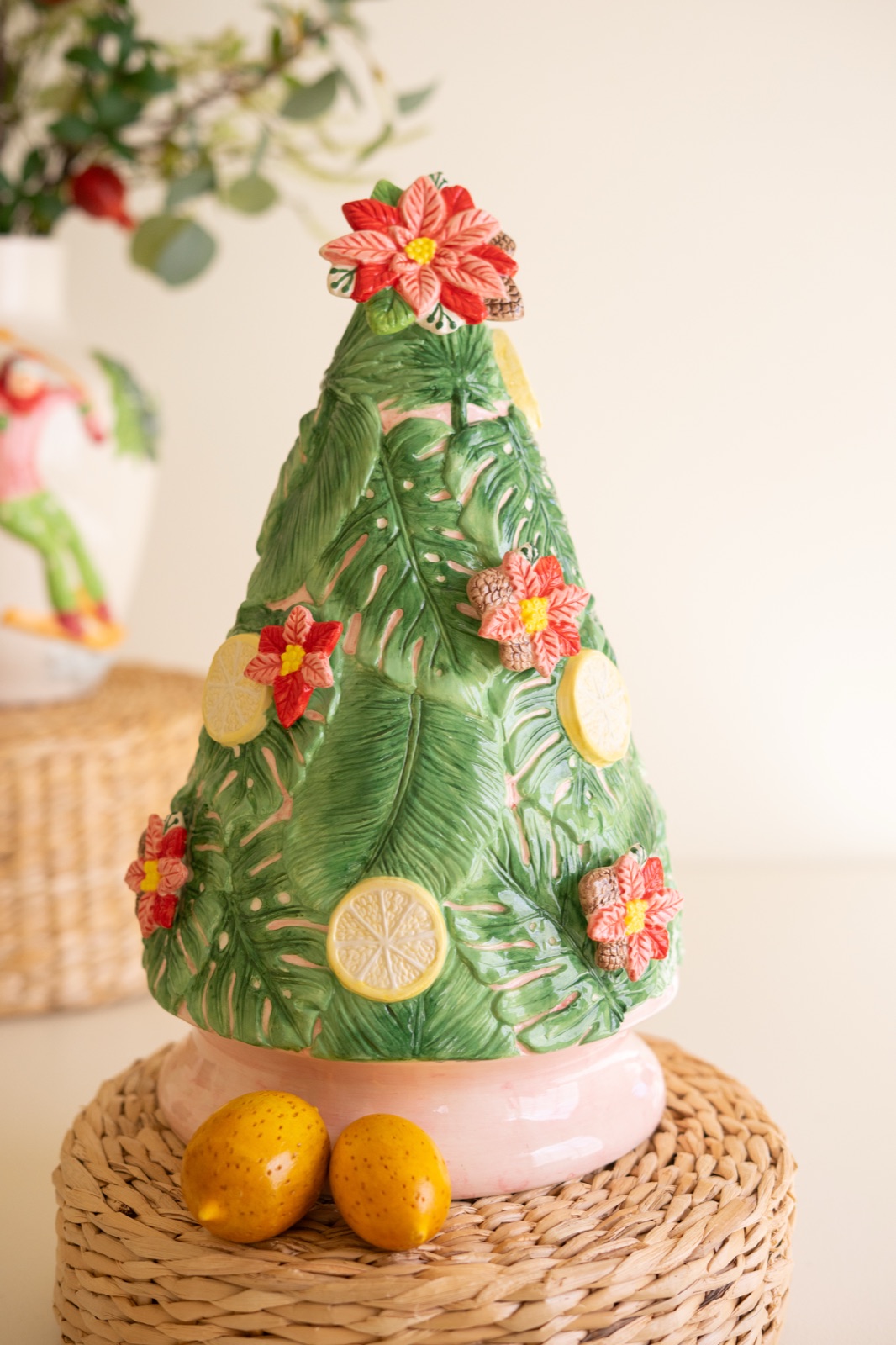 Ceramic Christmas Tree with Lemons