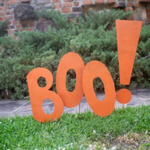 Painted Metal Halloween Boo Yard Stakes