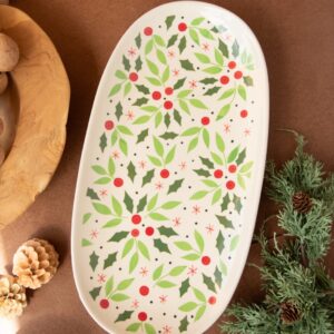 Oval Ceramic Christmas Platter