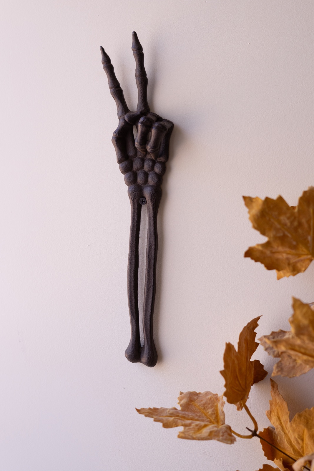 Cast Iron Skeleton Arm - Peace